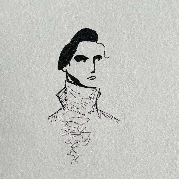 Drawing America with model pinsent_tailoring - 1/10/2021